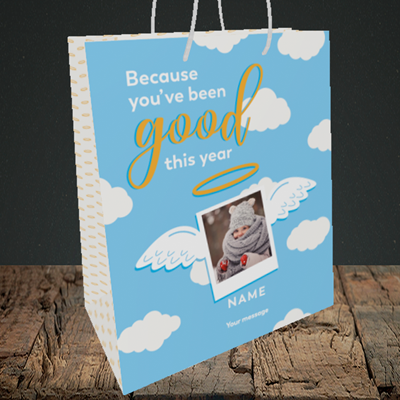 Picture of Good This Year, Christmas Design, Medium Portrait Gift Bag