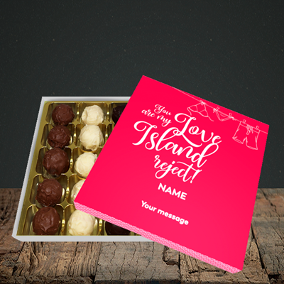 Picture of Love Island Reject, (Without Photo) Valentine Design, Choc 25