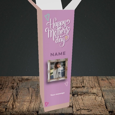 Picture of Happy Mother's Day, Mother's Day Design, Upright Bottle Box