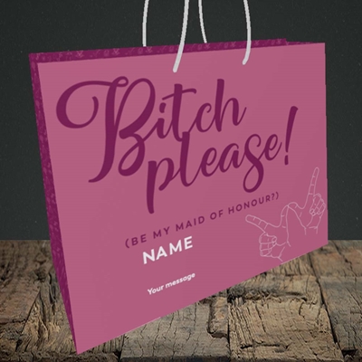 Picture of Bitch Please!(Without Photo), Wedding Design, Medium Landscape Gift Bag