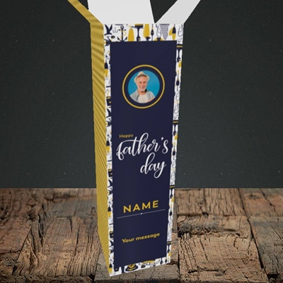 Picture of Seaside, Father's Day Design, Upright Bottle Box
