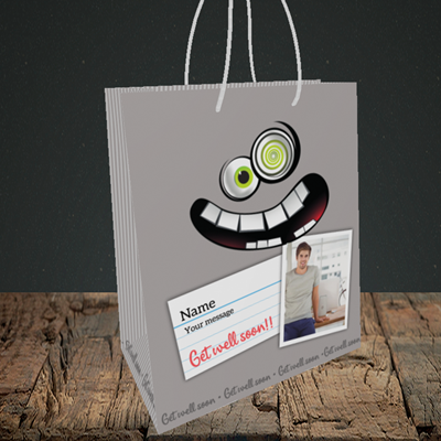 Picture of Mad, Get Well Soon Design, Small Portrait Gift Bag