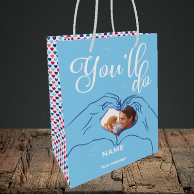 Picture of You'll Do, Valentine's Design, Small Portrait Gift Bag