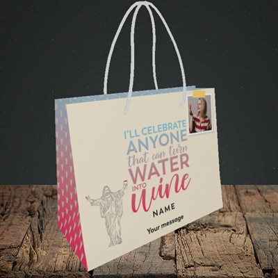 Picture of Water To Wine, Easter Design, Small Landscape Gift Bag
