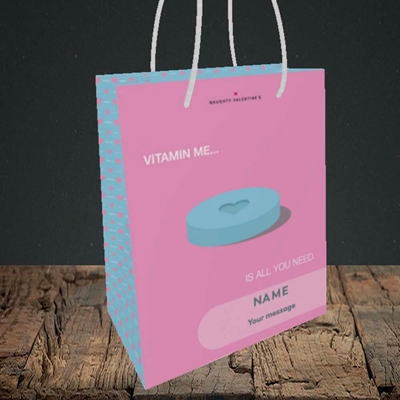 Picture of Vitamin Me(Without Photo), Valentine's Design, Small Portrait Gift Bag