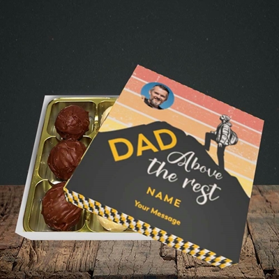Picture of Dad Above The Rest, Father's Day Design, Choc 9