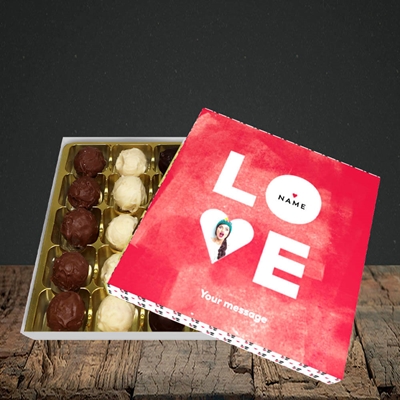 Picture of Love Type (stacked), Valentine Design, Choc 25