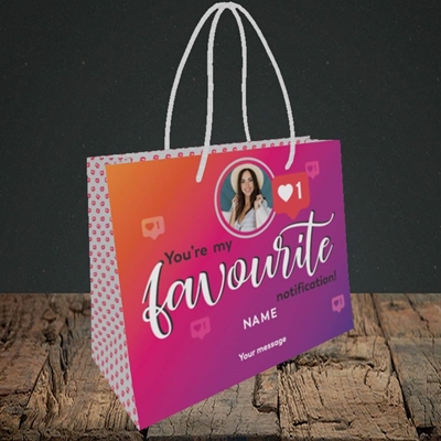 Picture of Favourite Notification, Valentine's Design, Small Landscape Gift Bag