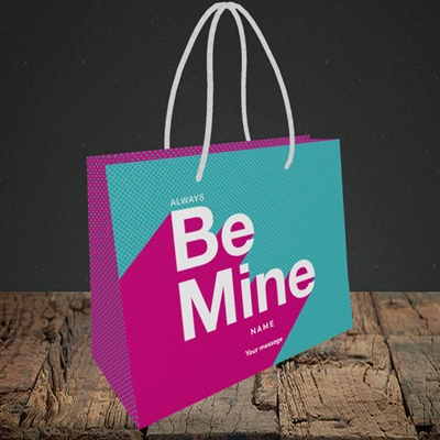 Picture of Always be Mine (type) (Without Photo), Valentine's Design, Small Landscape Gift Bag