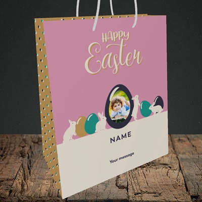Picture of Four Bunnies, Easter Design, Medium Portrait Gift Bag