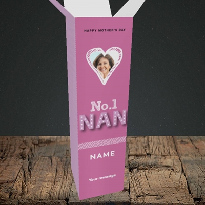Picture of No. 1 Nan, Mother's Day Design, Upright Bottle Box