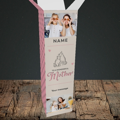Picture of Wonderful Mother, Mother's Day Design, Upright Bottle Box