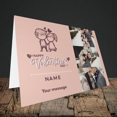 Picture of Holding Hands, Valentine's Design, Landscape Greetings Card