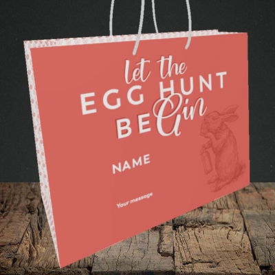 Picture of Egg Hunt BeGin(Without Photo), Easter Design, Medium Landscape Gift Bag