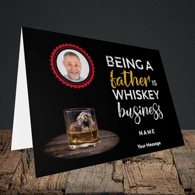 Picture of Whiskey Business, Father's Day Design, Landscape Greetings Card