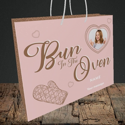 Picture of Bun In The Oven, Pregnancy Design, Medium Landscape Gift Bag