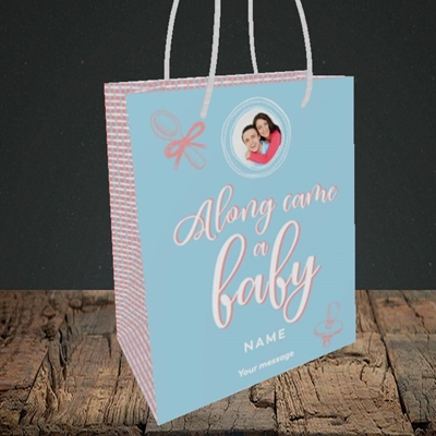 Picture of Along Came A Boy, New Baby Design, Small portrait Gift Bag