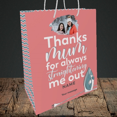 Picture of Straightening Me Out, Mother's Day Design, Medium Portrait Gift Bag