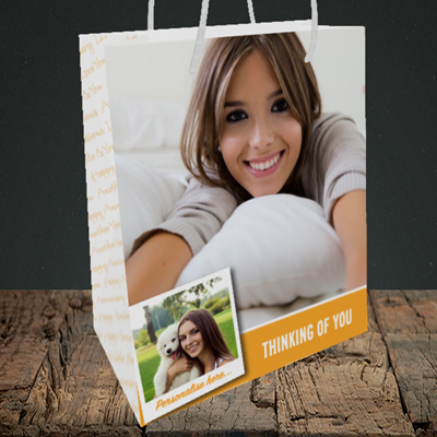 Picture of Photo, Thinking Of You Design, Medium Portrait Gift Bag