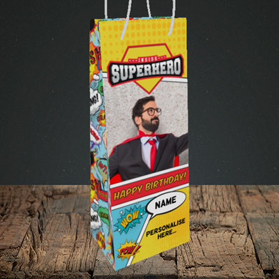Picture of Comic, Birthday Design, Bottle Bag