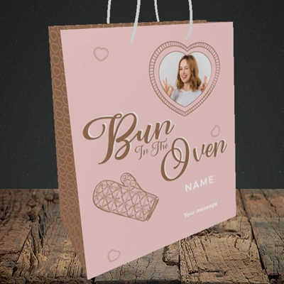 Picture of Bun In The Oven, Pregnancy Design, Medium Portrait Gift Bag