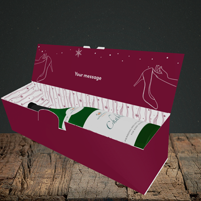 Picture of Christmas Shoes(Without Photo), Christmas Design, Lay-down Bottle Box