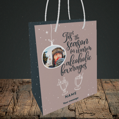 Picture of Tis The Season, Christmas Design, Small Portrait Gift Bag