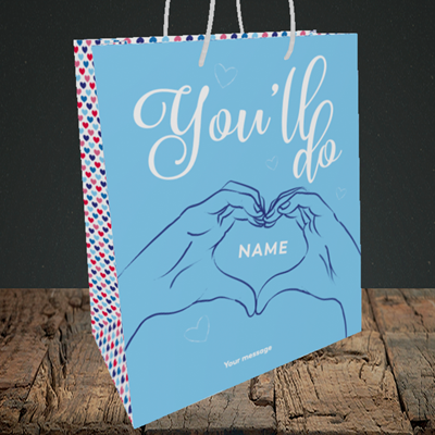 Picture of You'll Do(Without Photo), Valentine's Design, Medium Portrait Gift Bag