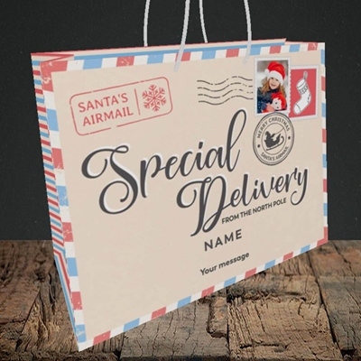 Picture of Special Delivery, Christmas Design, Medium Landscape Gift Bag