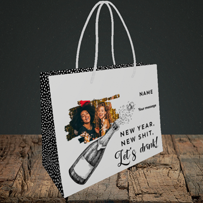 Picture of Let's Drink, New Year Design, Small Landscape Gift Bag