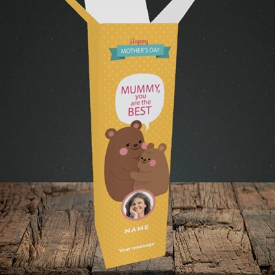 Picture of Mummy You Are The Best Bear, Mother's Day Design, Upright Bottle Box