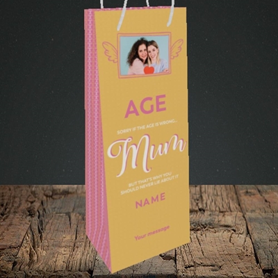 Picture of Wrong Age Mum, Birthday Design, Bottle Bag