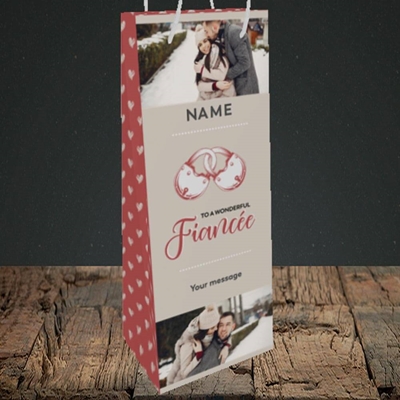 Picture of Wonderful Fiancée, Valentine's Design, Bottle Bag