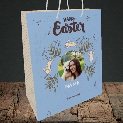 Picture of Running Bunnies, Easter Design, Medium Portrait Gift Bag