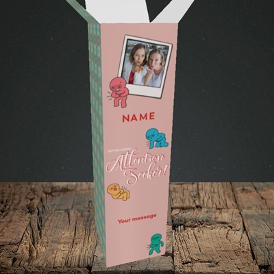 Picture of Attention Seeker, Get Well Soon Design, Upright Bottle Box