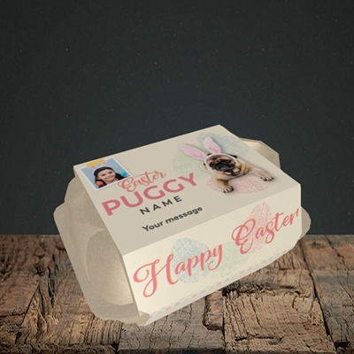 Picture of Easter Puggy, Easter Design, 6 Egg Box