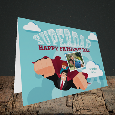 Picture of Superdad, Father's Day Design, Landscape Greetings Card