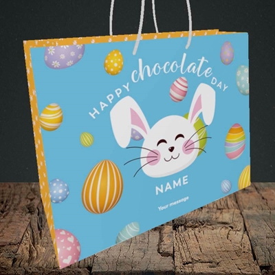 Picture of Chocolate Day, (Without Photo) Easter Design, Medium Landscape Gift Bag