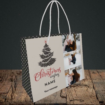 Picture of Tree & Wishes, Christmas Design, Small Landscape Gift Bag