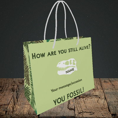 Picture of Fossil, (Without Photo) Birthday Design, Small Landscape Gift Bag