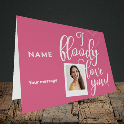 Picture of I Bloody Love You, Valentine's Design, Landscape Greetings Card