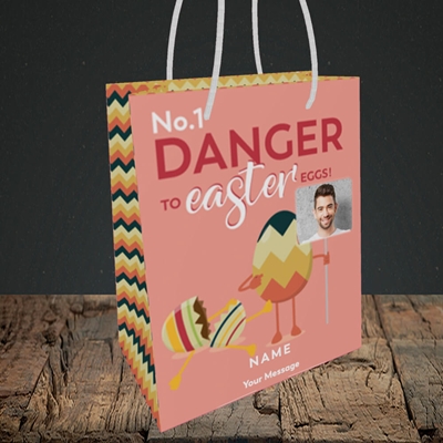 Picture of No.1 Danger, Easter Design, Small Portrait Gift Bag