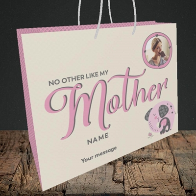 Picture of My Mother, Birthday Design, Medium Landscape Gift Bag