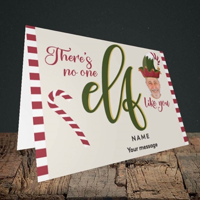 Picture of No One Elf, Christmas Design, Landscape Greetings Card