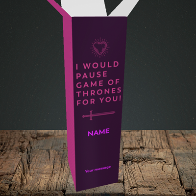 Picture of Game Of Thrones, (Without Photo) Valentine's Design, Upright Bottle Box