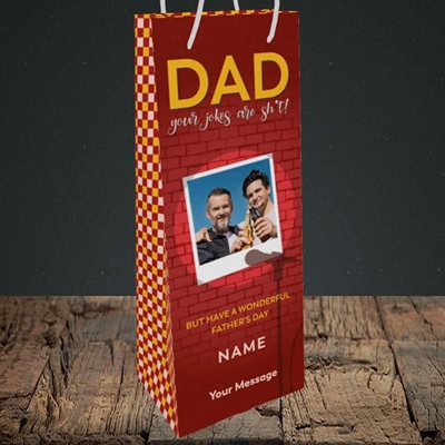 Picture of Dad Jokes, Father's Day Design, Bottle Bag