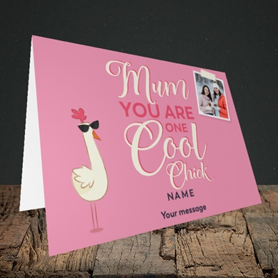 Picture of Cool Chick, Mother's Day Design, Landscape Greetings Card