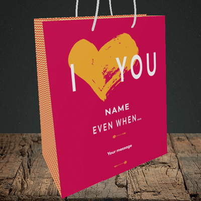 Picture of Love You Even When, (Without Photo) Valentine's Design, Medium Portrait Gift Bag