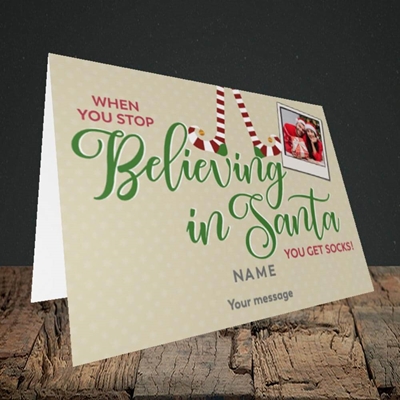 Picture of Believing In Santa, Christmas Design, Landscape Greetings Card