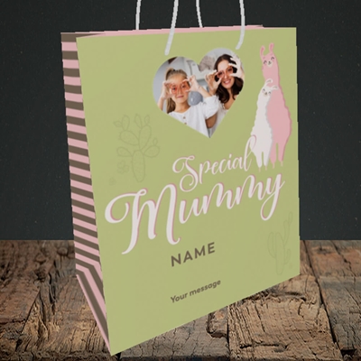 Picture of Mummy Lama, Mother's Day Design, Medium Portrait Gift Bag